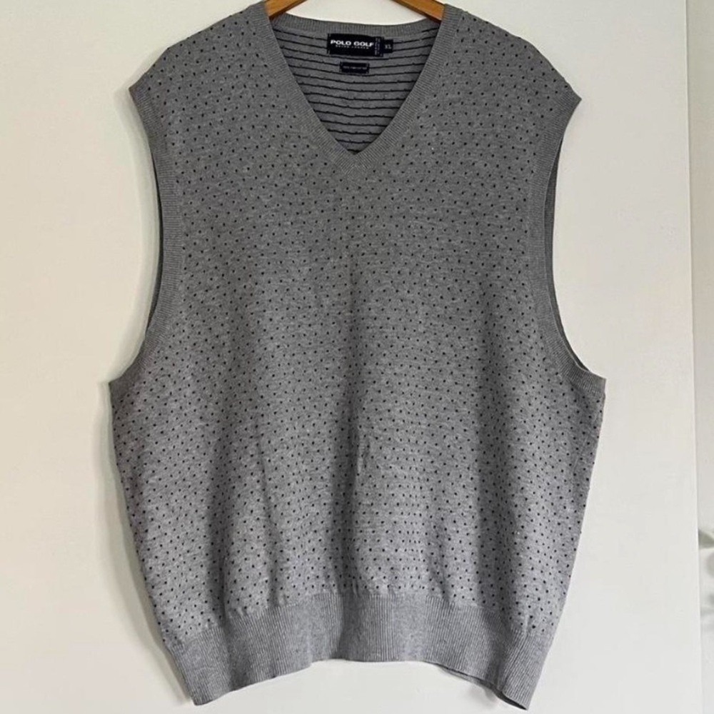 Ralph Lauren Men's V-Neck Gray Sweater Vest‎